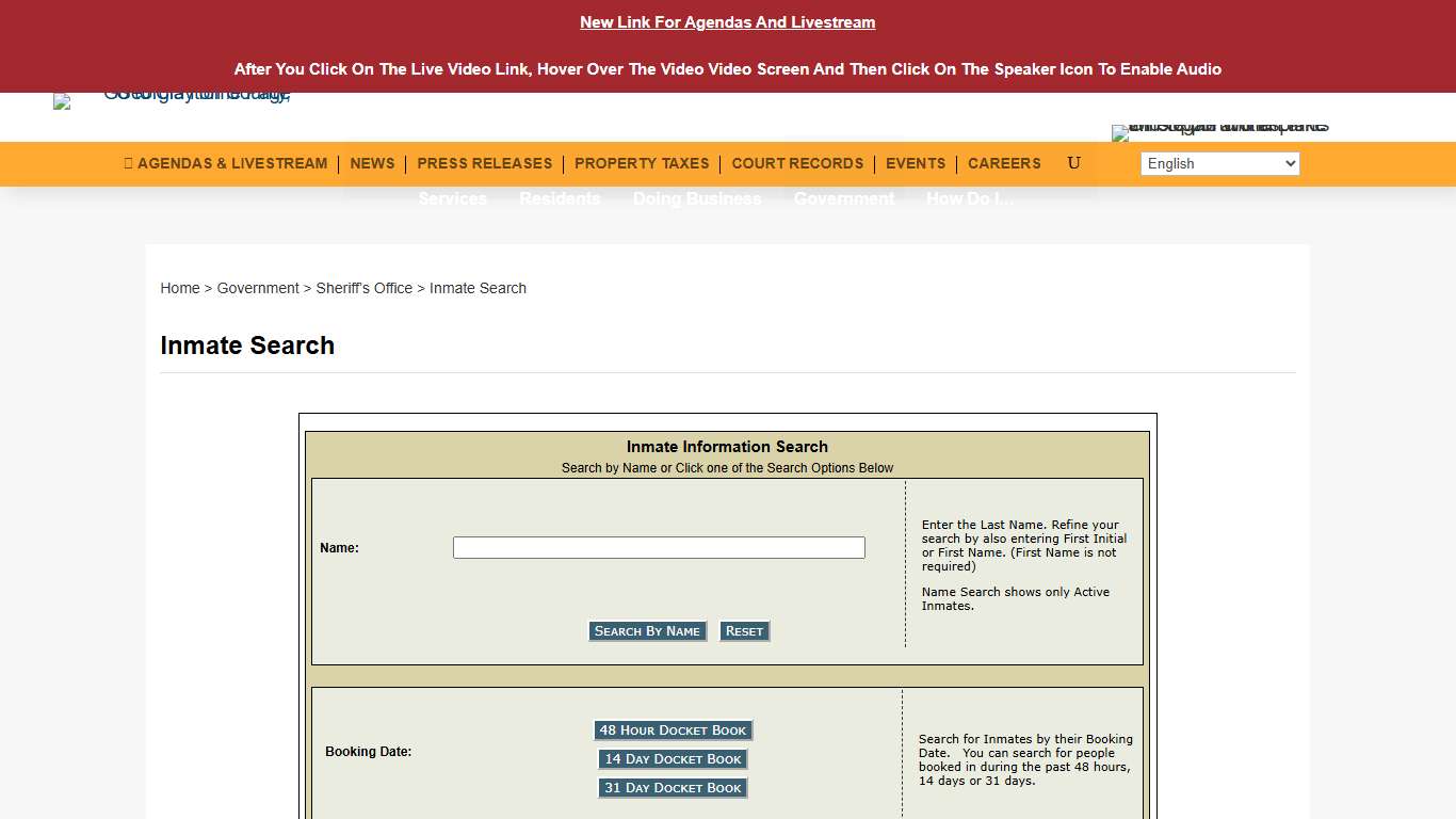 Inmate Search - Clayton County, Georgia