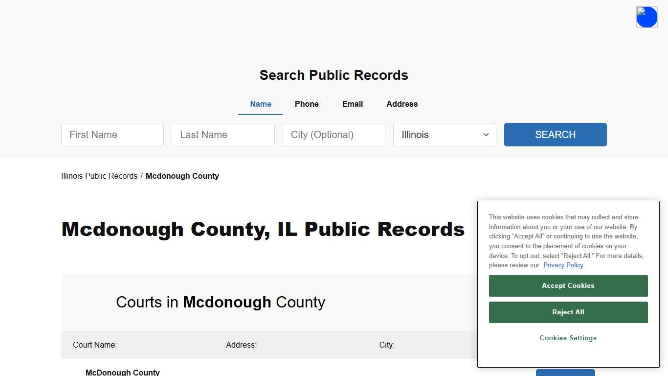 Mcdonough County, IL Public Court, Arrest and Inmate Records - ThePublicIndex