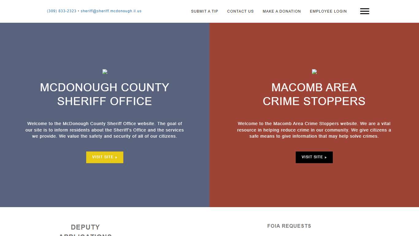 Homepage - McDonough County Sheriffs Office / Macomb Area Crime Stoppers