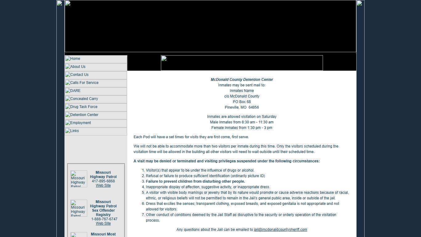 Welcome to the McDonald County Sheriff's Office Website