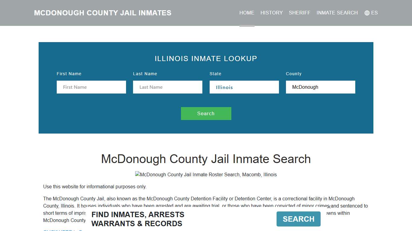 McDonough County Jail Inmate Roster Lookup, Macomb, IL